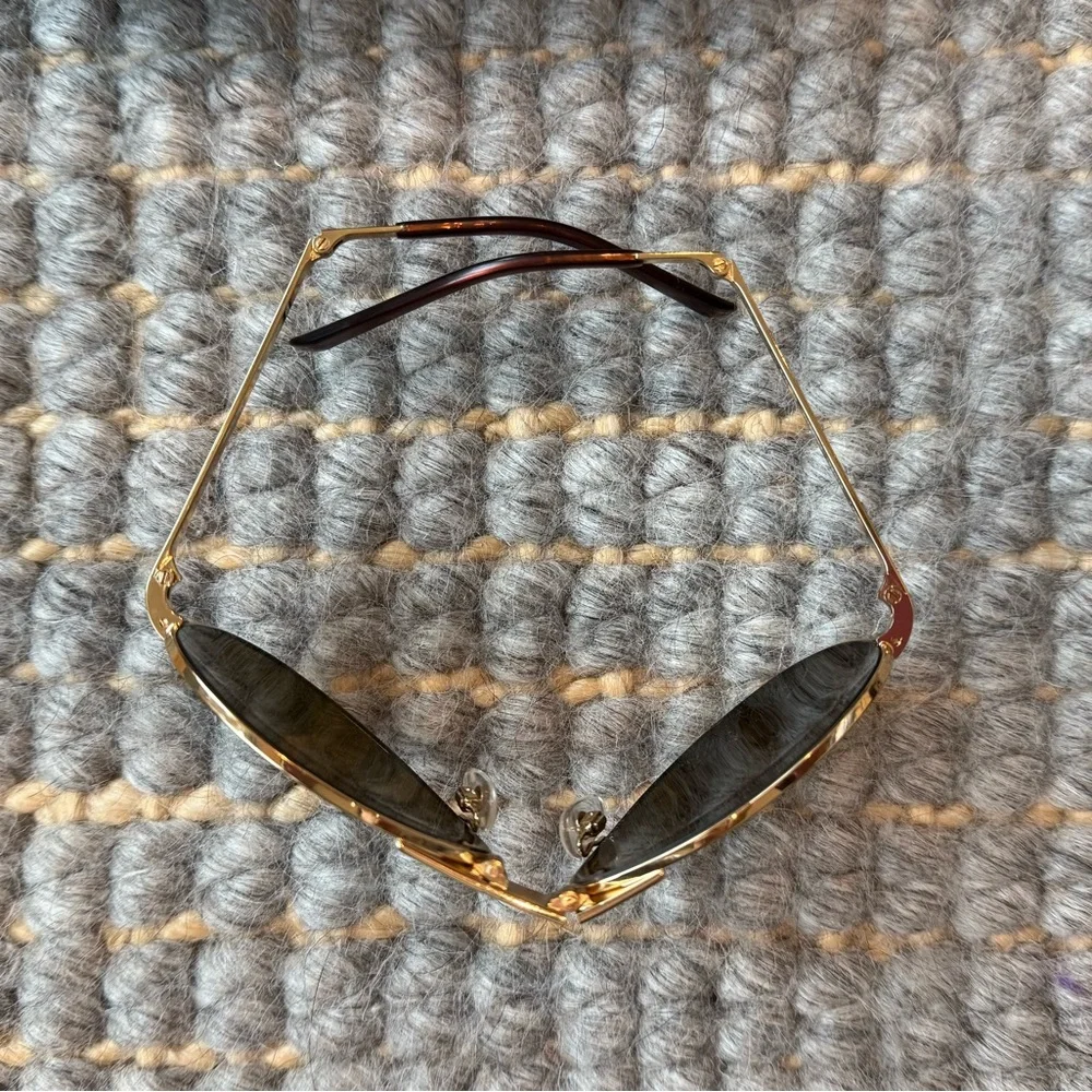 CHANEL Homme Gold Foldable Aviator Sunglasses - Picture 2 of 9